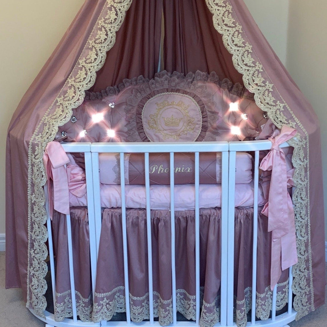 Luxury Pink Baby Girl Bedding Set 