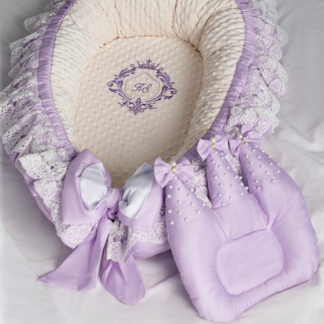 Personalized Lavender Baby Nest & Lounger