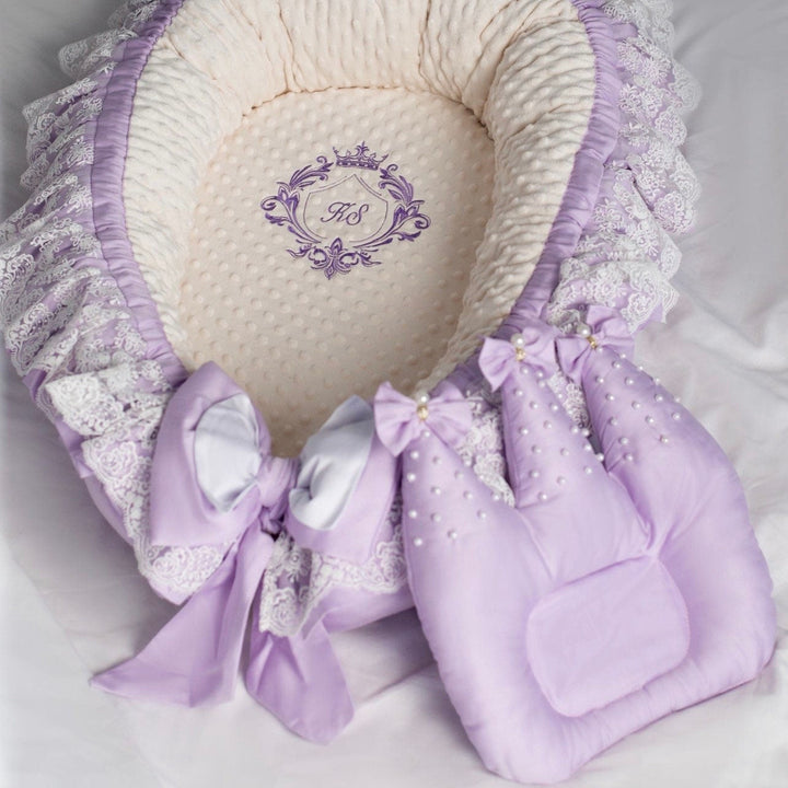 Personalized Lavender Baby Nest & Lounger