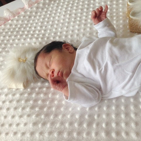 Personalized Pink Baby Blanket with Ruffles